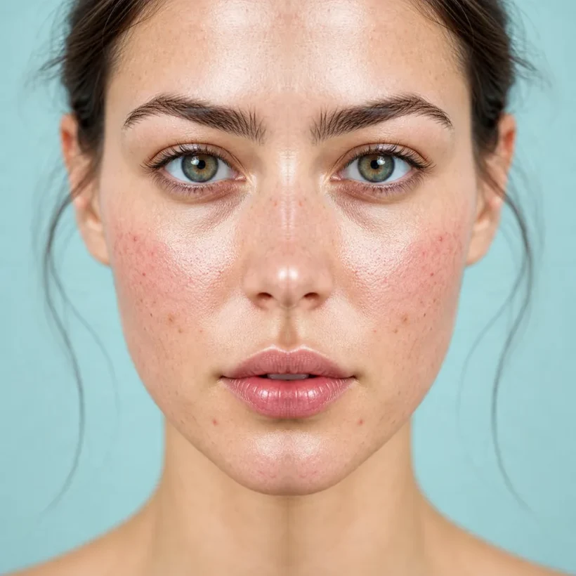 Antes del tratamiento facial médico